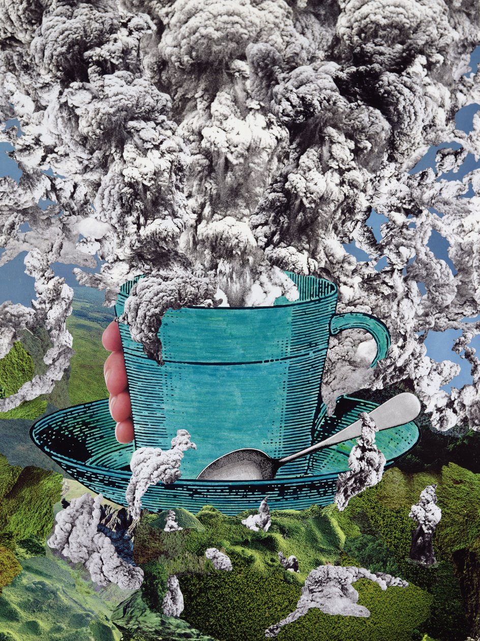 Sabah Kahvesi, 1994 (kolaj) by Ellen Golla