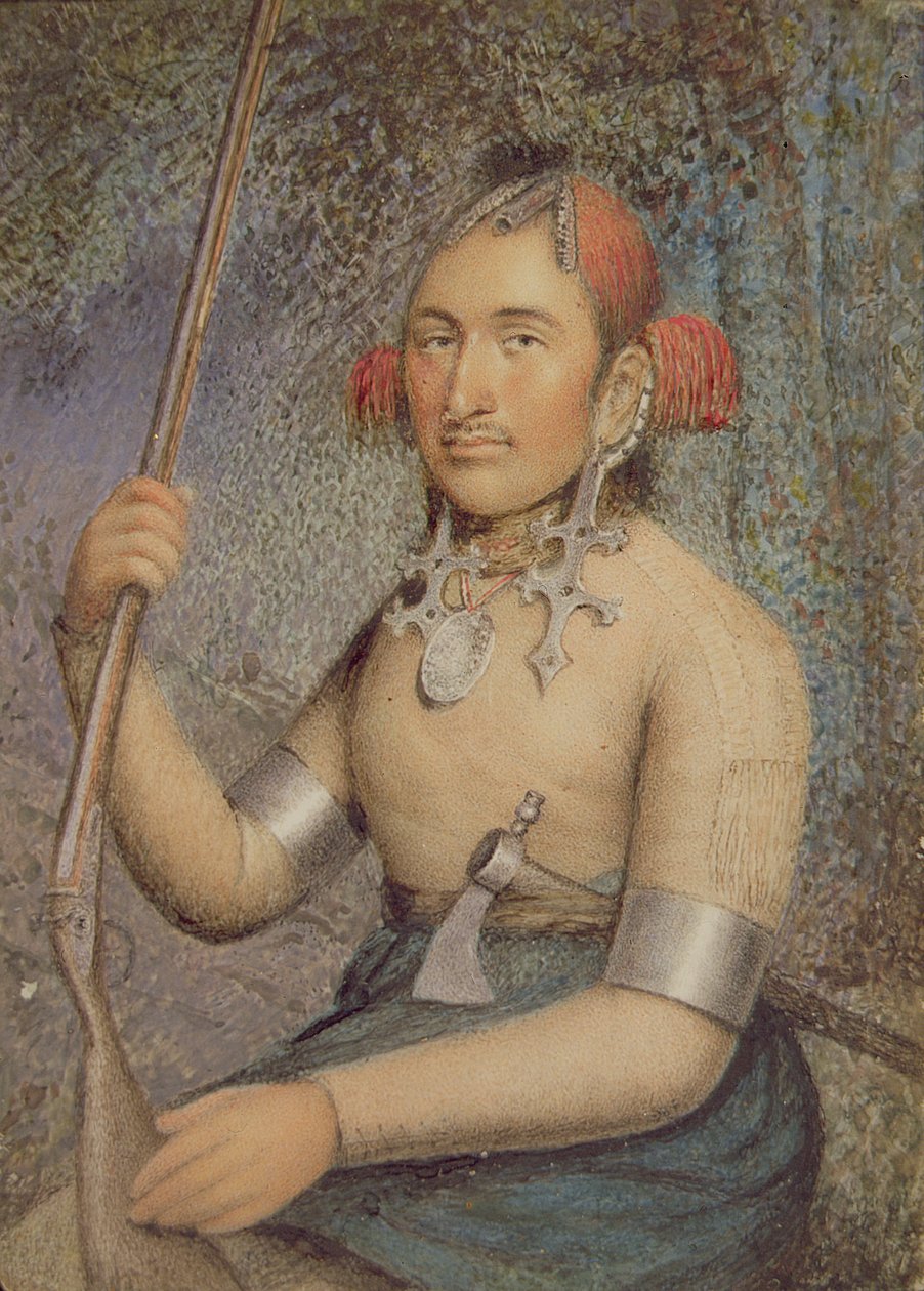 Bir Kuzey Amerika Kızılderili Şefi (tuval üzerine yağlı boya) by Ellen Sharples