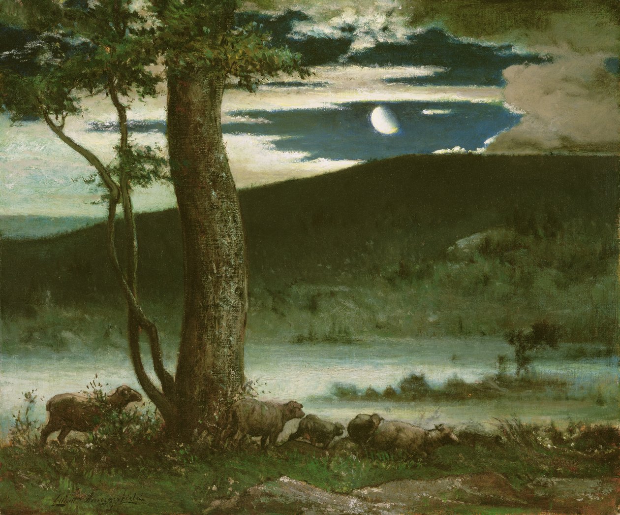 Geceyarısı Ay by Elliot Daingerfield