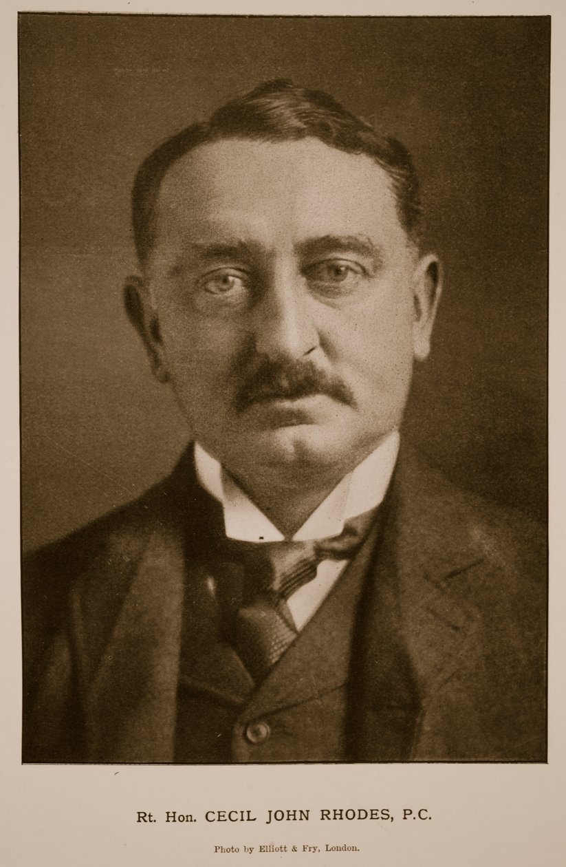 Rt Hon Cecil Rhodes, P.C. (sepya fotoğrafı) by Elliott und Fry Studio