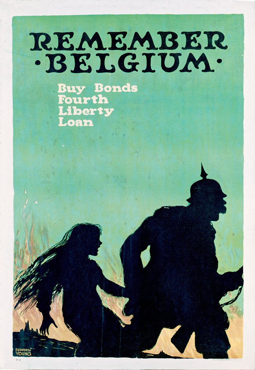 Belçika'yı Hatırla - Amerikan Birinci Dünya Savaşı posteri by Ellsworth Young