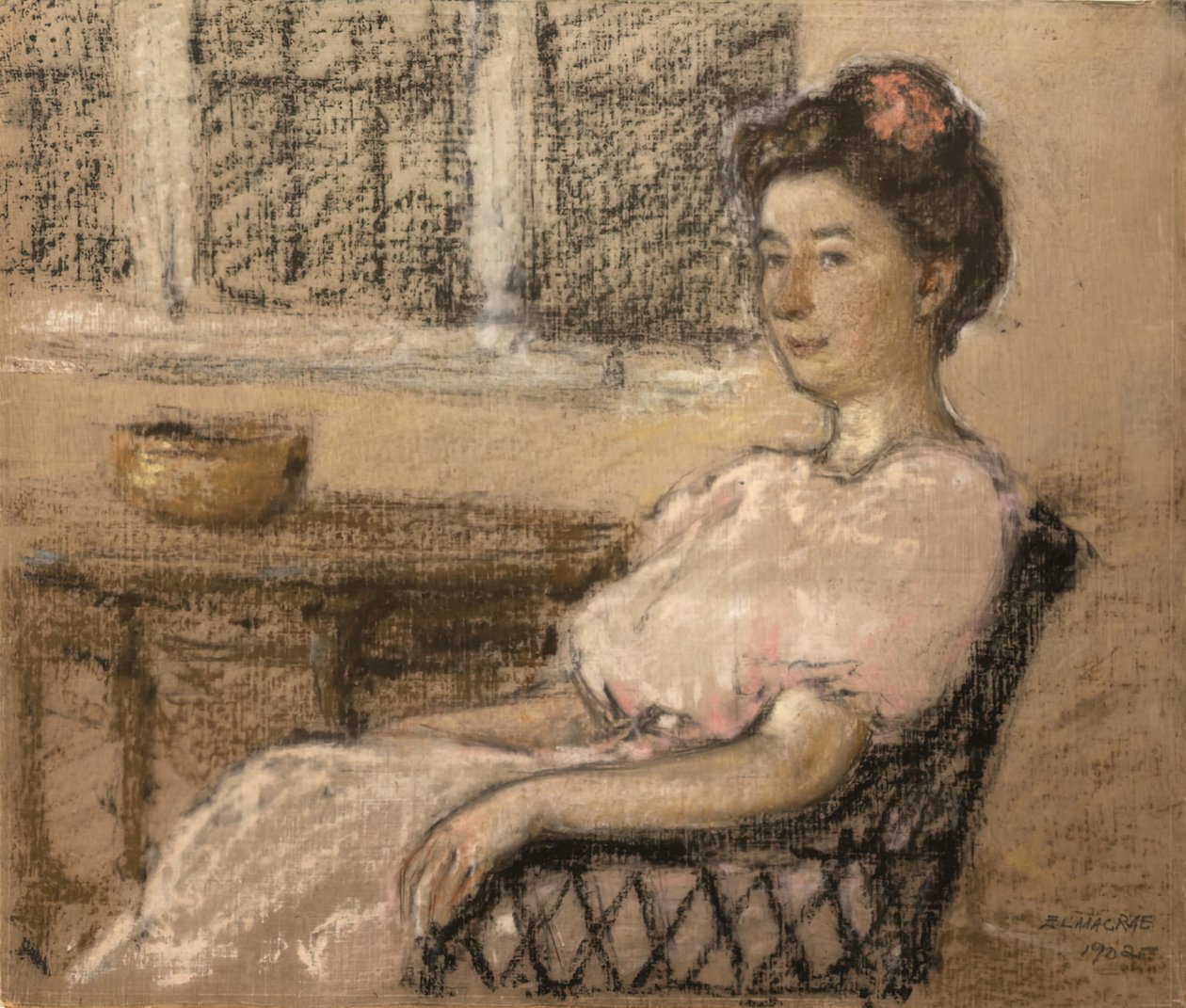 Pembe Oturan Kadın, 1902. by Elmer Livingston MacRae