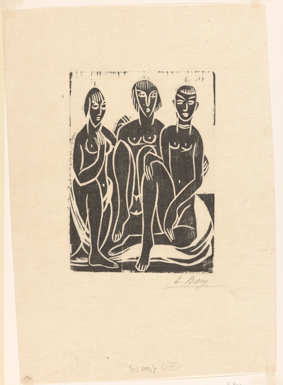 üç kadın by Else Berg (signed by artist)