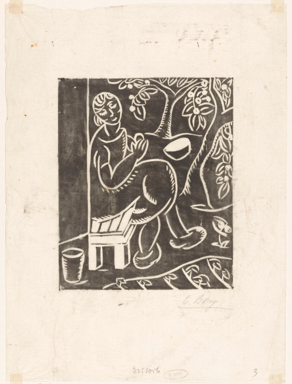 kadın kanepede by Else Berg (signed by artist)