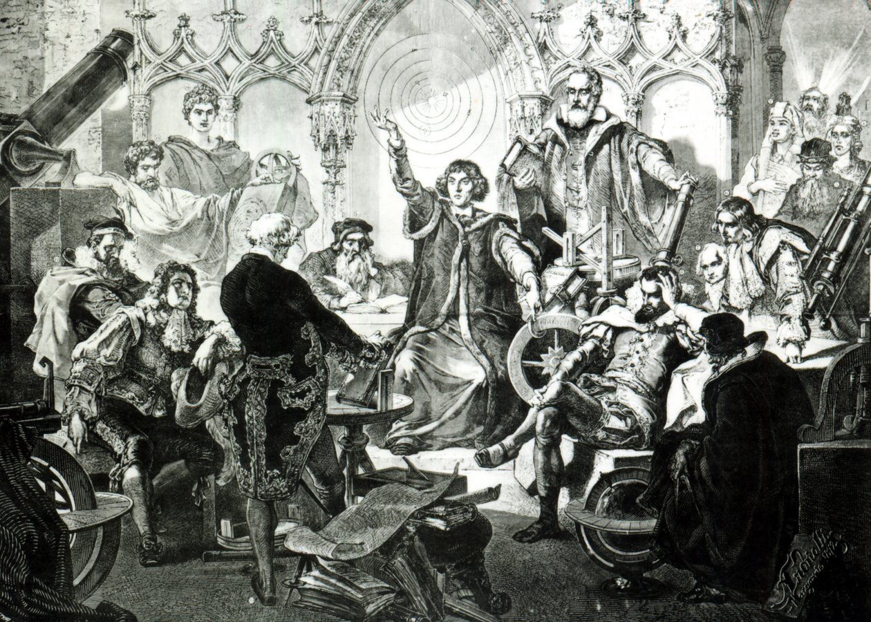 Nicolaus Copernicus (1473-1543) Teorisini Açıklarken, 1873 by Elviro Michael Andriolli