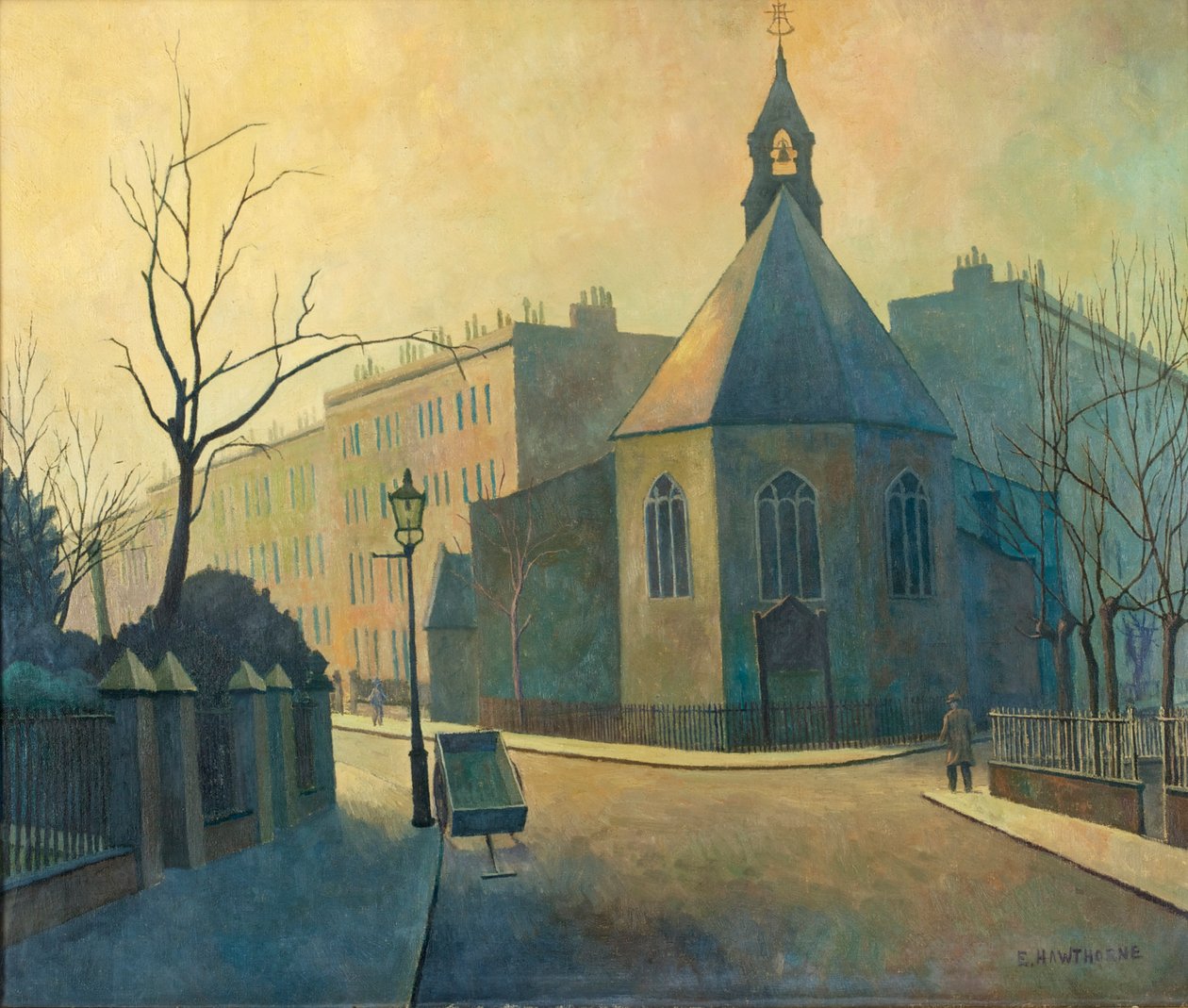 Sokak Manzarası, St. John the Baptist's Kilisesi, Kuzey Londra by Elwin Hawthorne