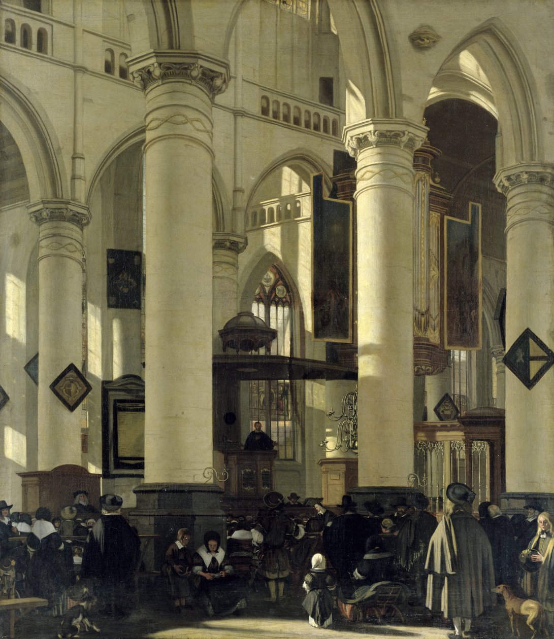 Bir kilisenin iç by Emanuel de Witte