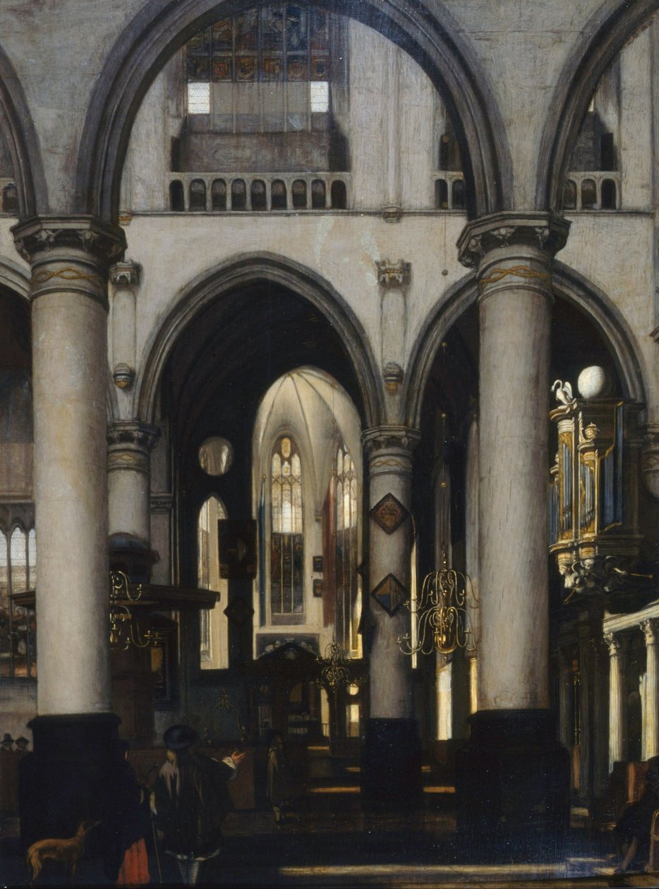 Bir kilisenin iç görünümü by Emanuel de Witte