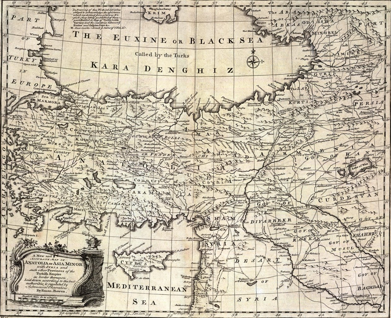Anadolu veya Küçük Asya, Suriye ve bunun üzerindeki Türk İmparatorluğu