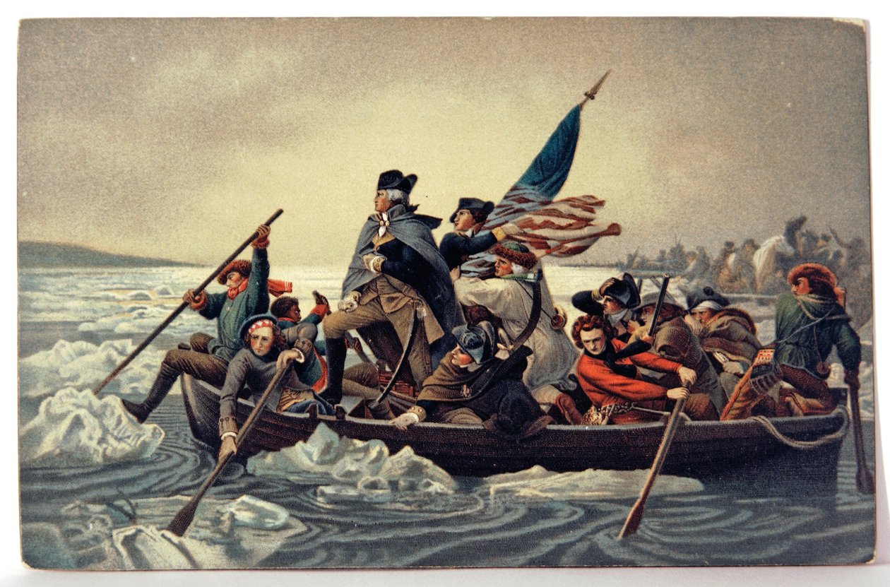 Tarih. AMERİKA BİRLEŞİK DEVLETLERİ. George Washington Delaware'i geçti by Emanuel Gottlieb (after) Leutze