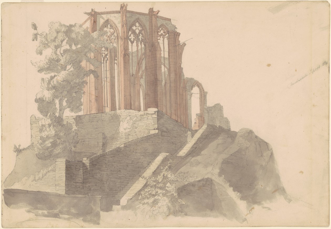 Katedral Harabeleri, Bacharach by Emanuel Gottlieb Leutze