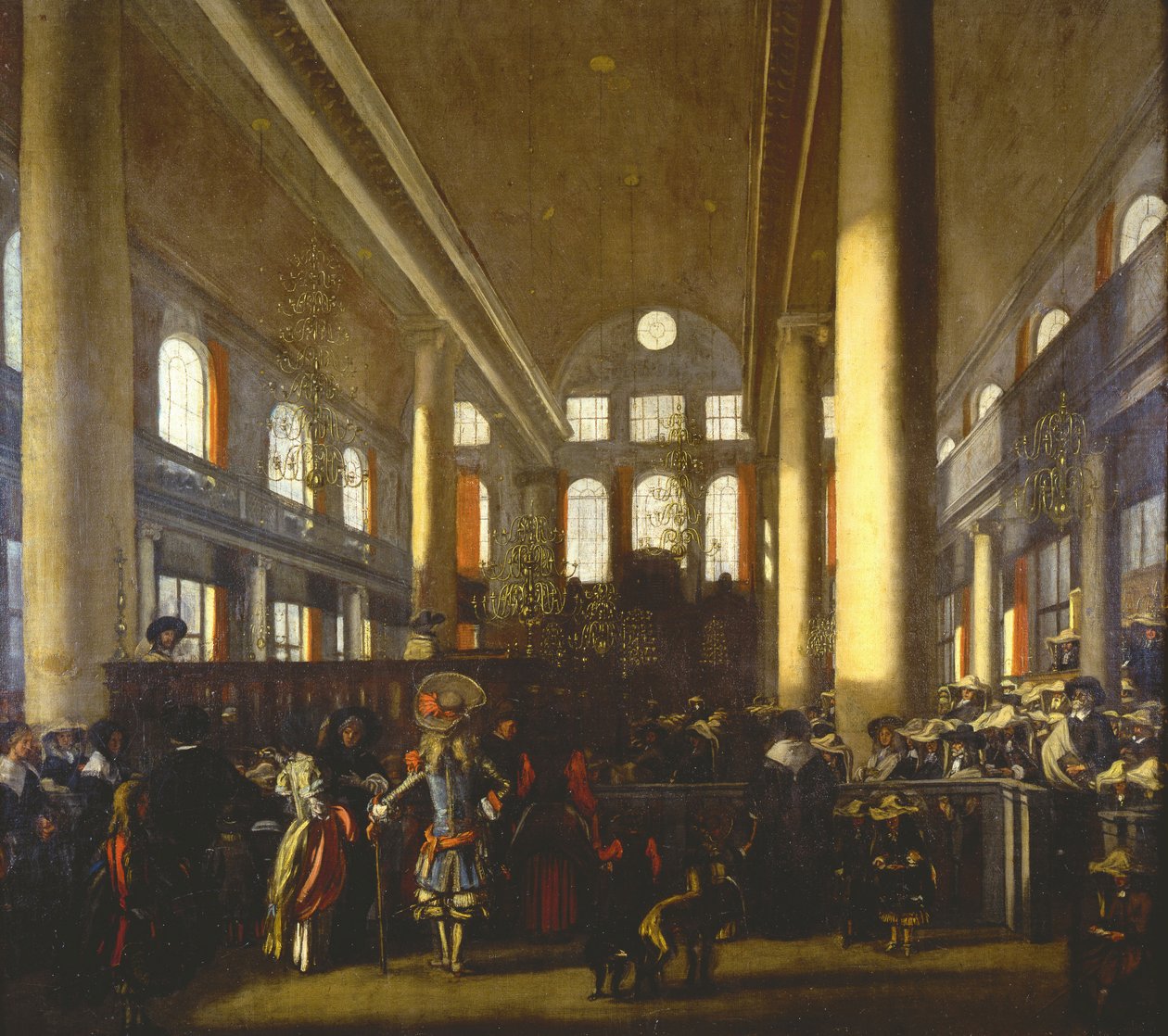 Interieur de la sinagog portugaise a Amsterdam - Amsterdam