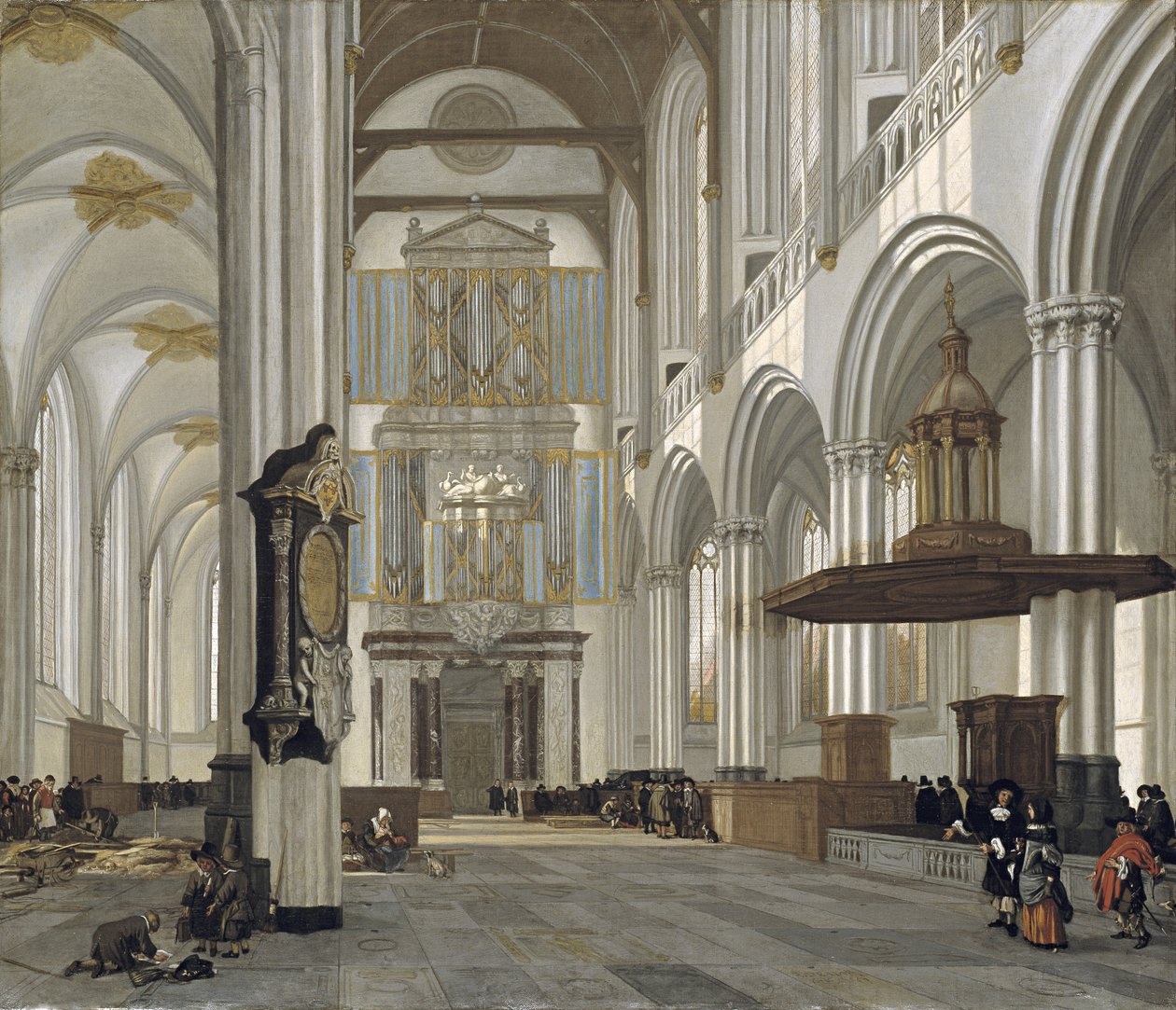 Yeni Kilisenin İçi, Amsterdam, 1657 by Emanuel de Witte