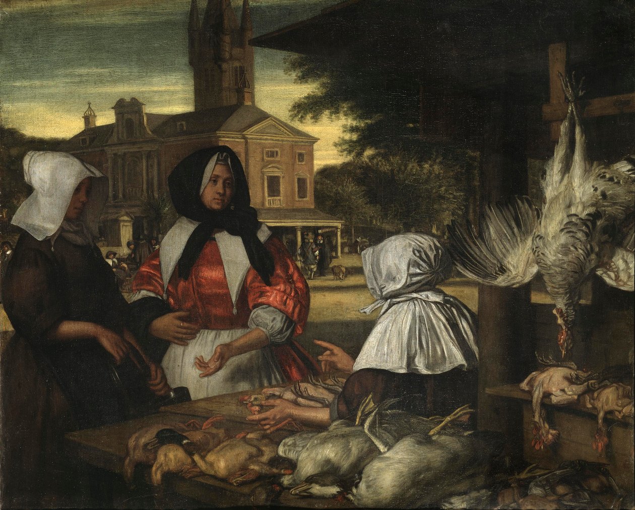 Kuş Pazarı, Amsterdam, c.1660-70 by Emanuel de Witte