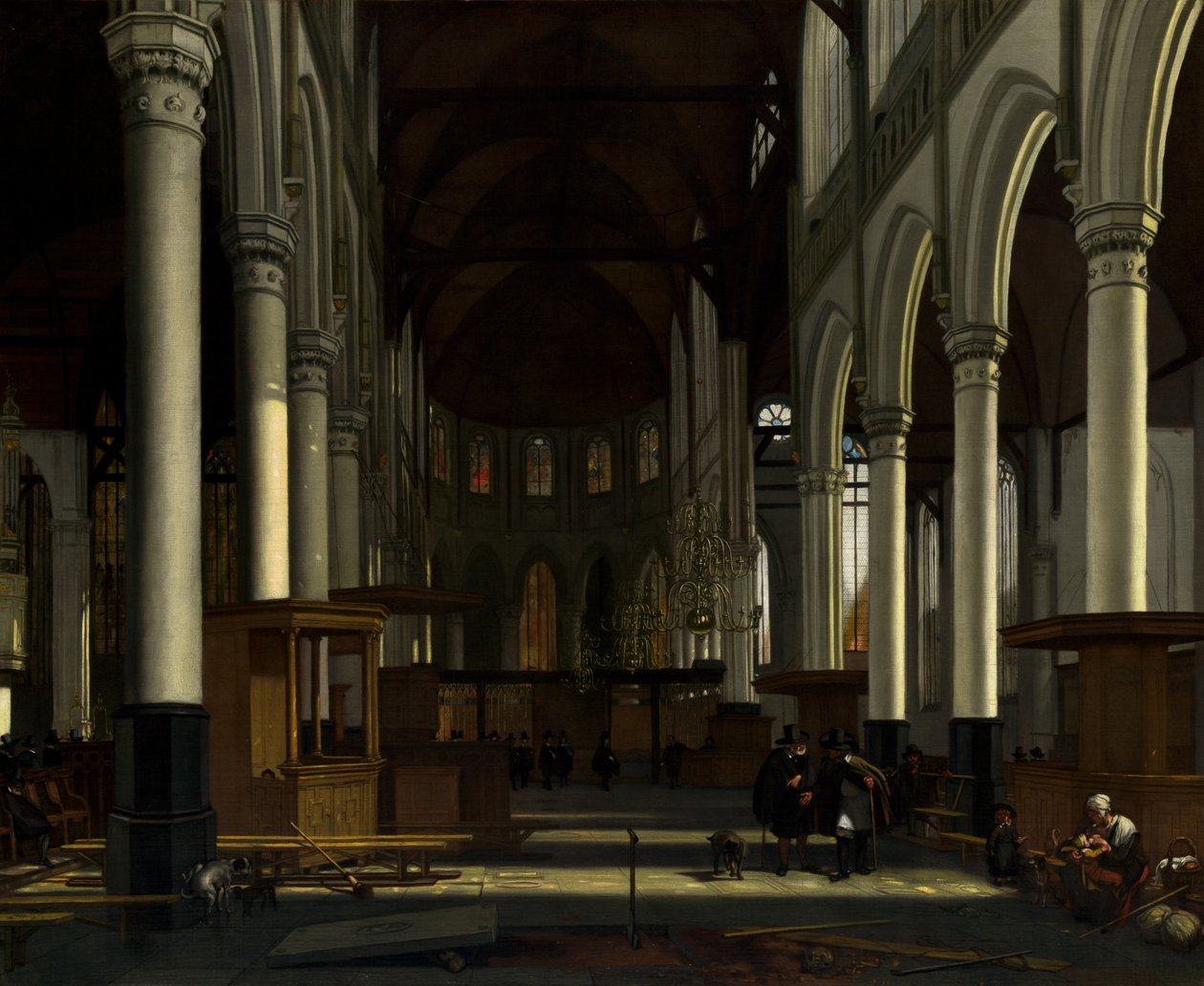 Eski Kilisenin İçi, Amsterdam, c. 1660. by Emanuel de Witte