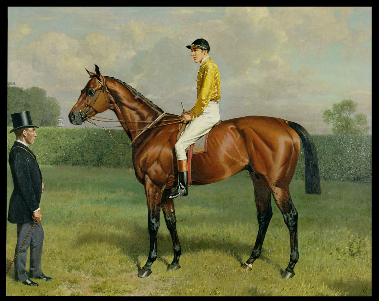 Ormonde, Winner of the 1886 Derby, 1886 oil on canvas detail of 188204 by Emil Adam