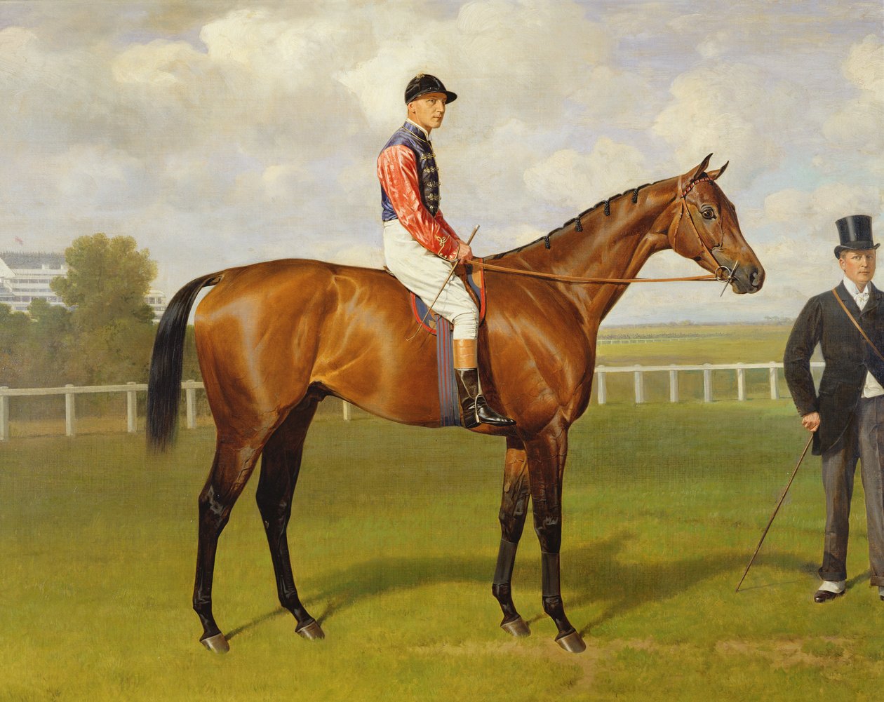 Persimmon, Winner of the 1896 Derby, 1896 oil on canvas detail of 188211 by Emil Adam