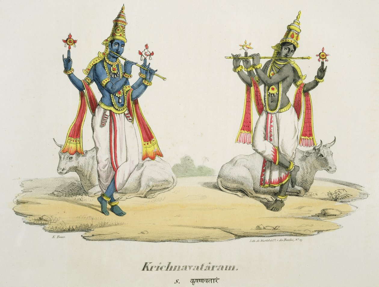 De Marlet ve du Bouloi tarafından oyulmuş Krishna Venugopala, by Emil Beau
