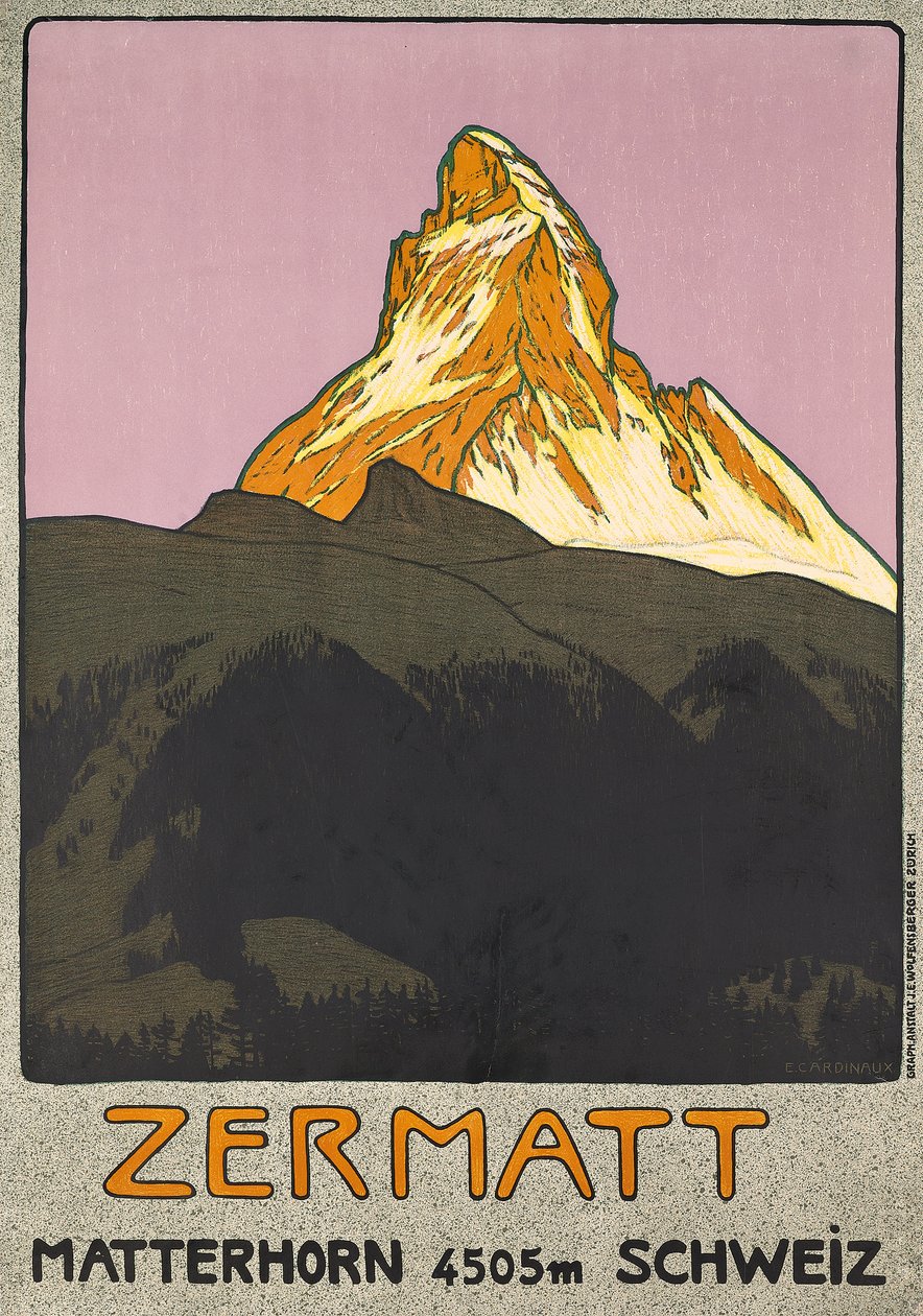 Poster reklam Zermatt, İsviçre by Emil Cardinaux