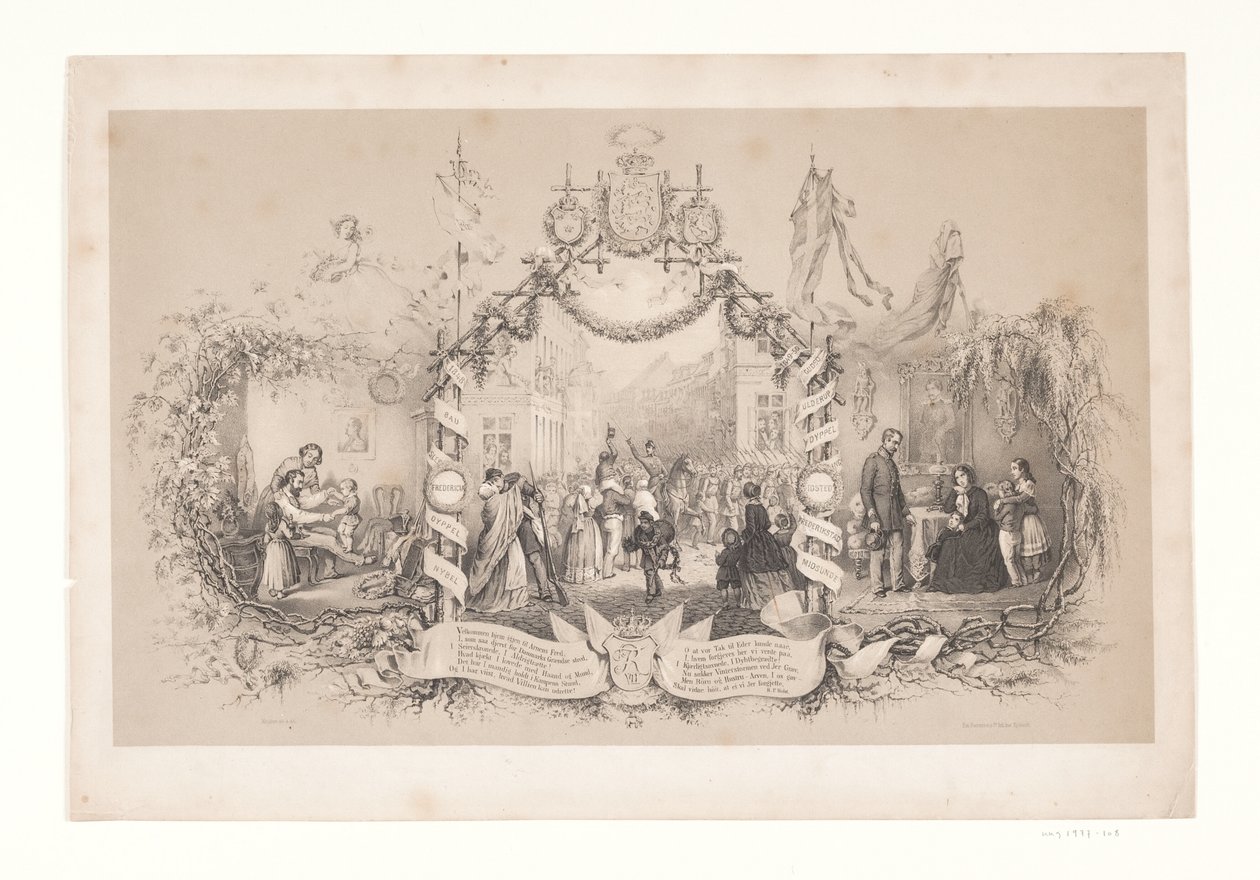 1848-1850 savaşından sonra birliklerin dönüşüne ilişkin hatıra levhası by Emil Ditlev Bærentzen