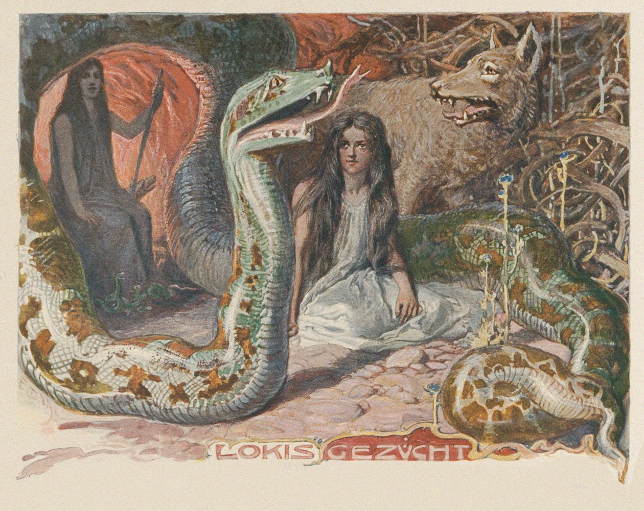 Loki'nin kulu. Valhalla'dan: Cermenlerin Tanrıları by Emil Doepler