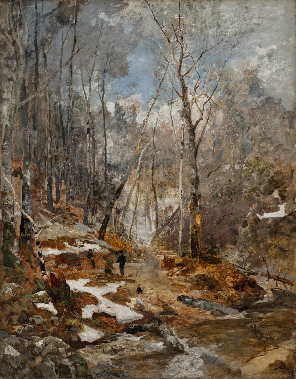 Şubat havası - Viyana Ormanlarında erken ilkbahar by Emil Jakob Schindler