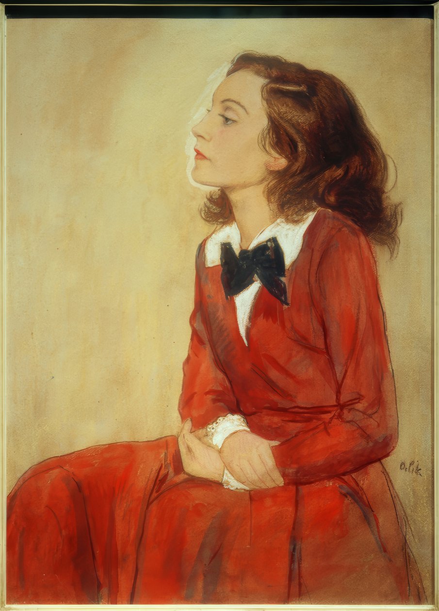 Elisabeth Bergner, portre / çizim v. E. Orlik by Emil Orlik