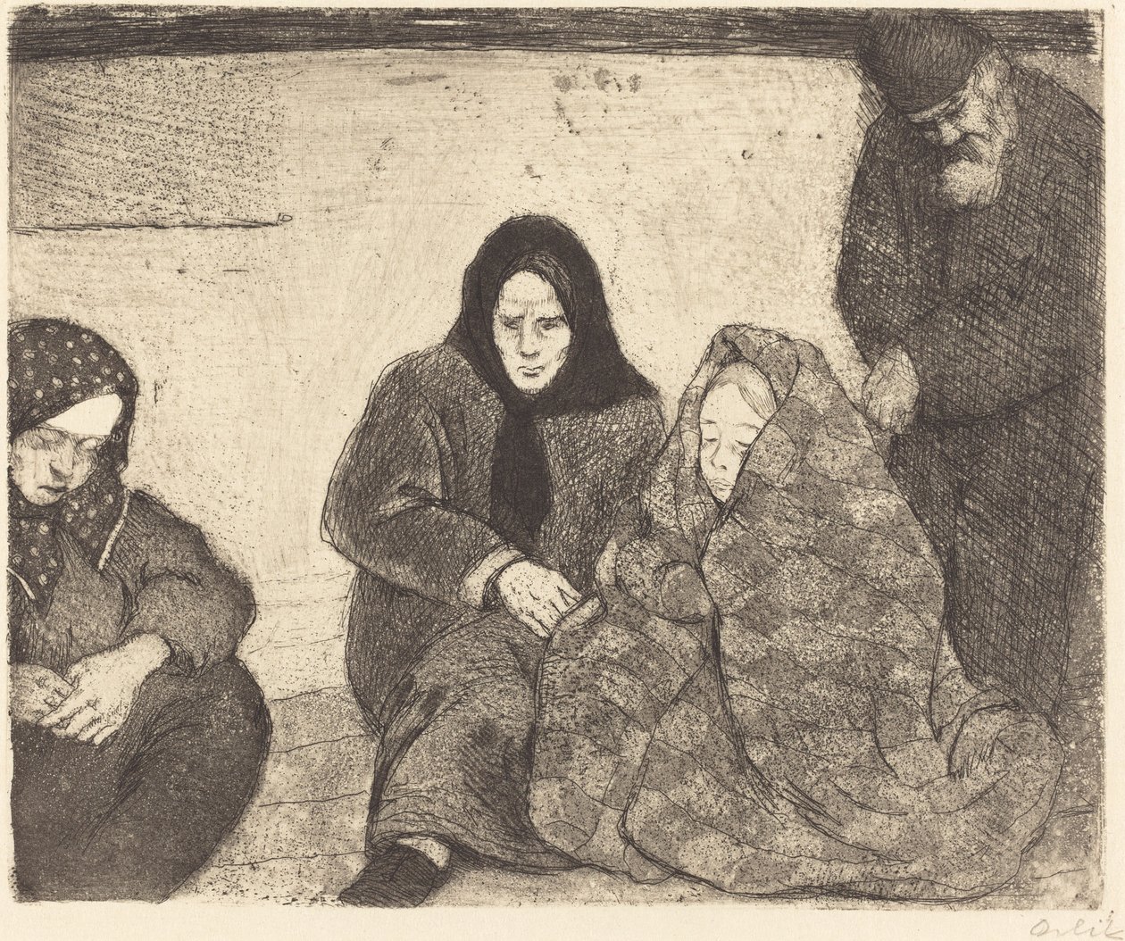 göçmenler by Emil Orlik