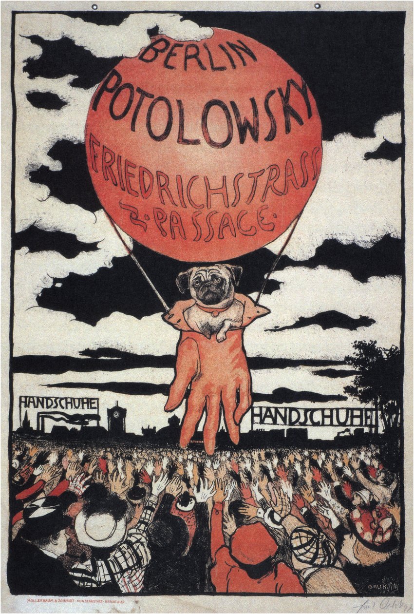 Potolowsky Eldiven Üreticisi Posteri, 1897 by Emil Orlik