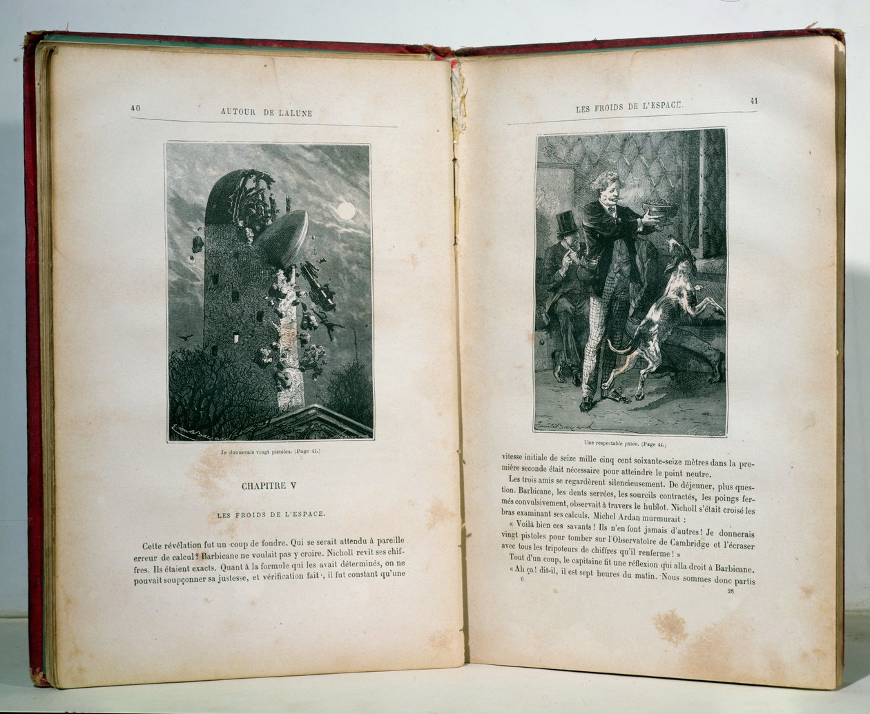 Jules Verne (1828-1905) tarafından yazılan Round the Moon