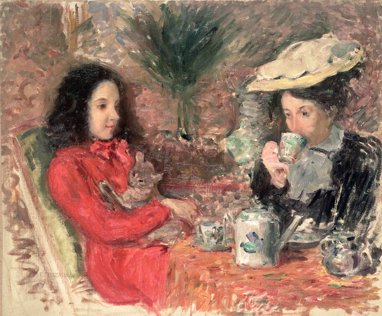 Çay Saati, c.1900 by Emile Alfred Dezaunay