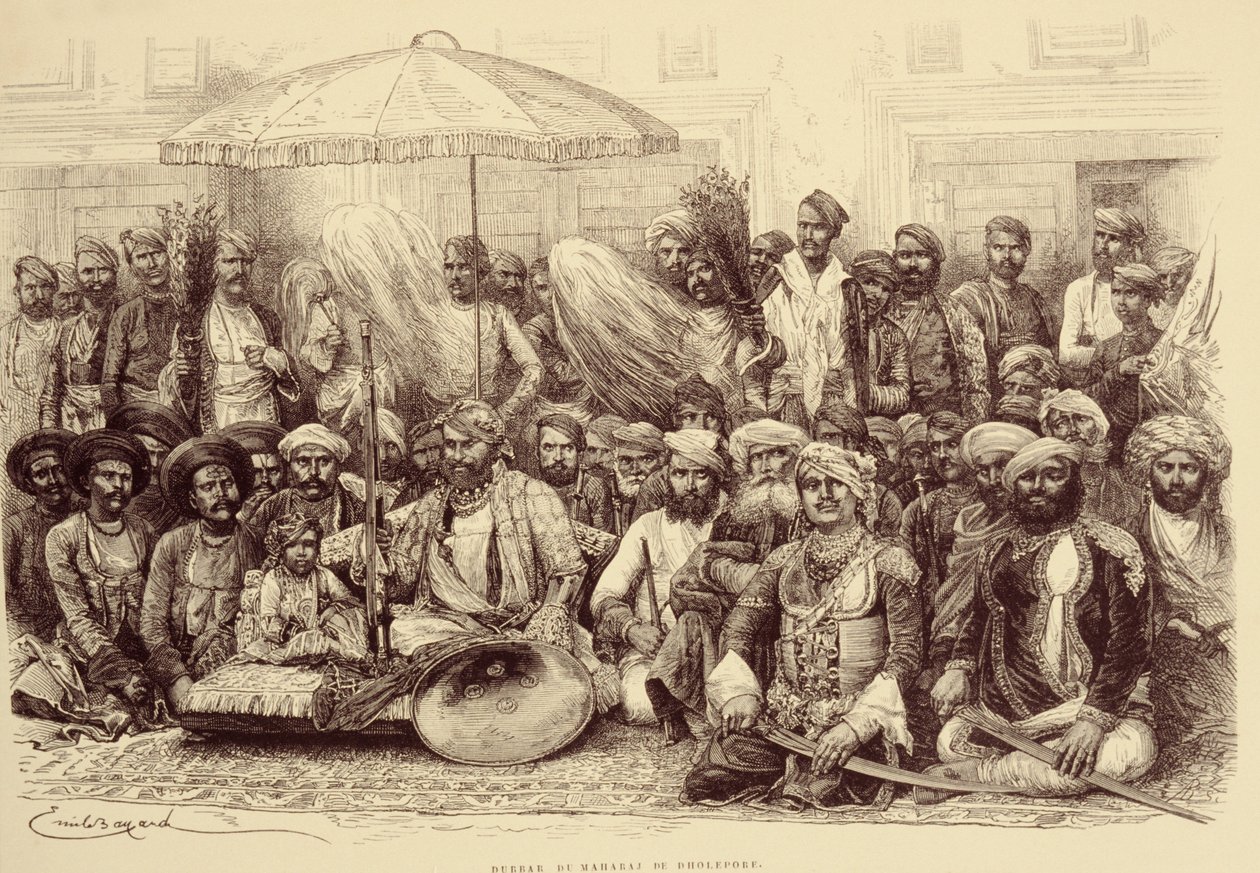 Dholpur Mihracesi Durbar, 1878 by Emile Antoine Bayard