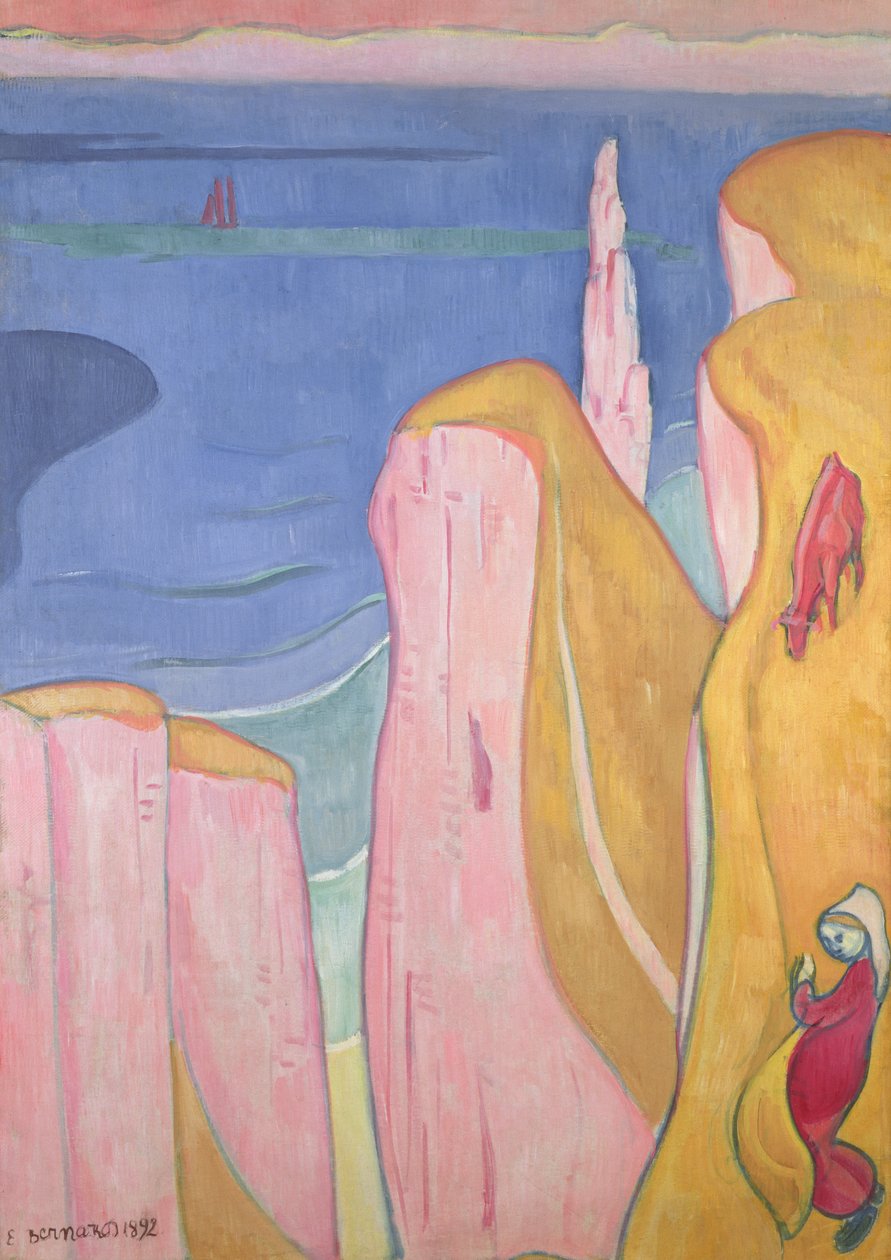 Yport Kayalıkları, 1892 by Emile Bernard