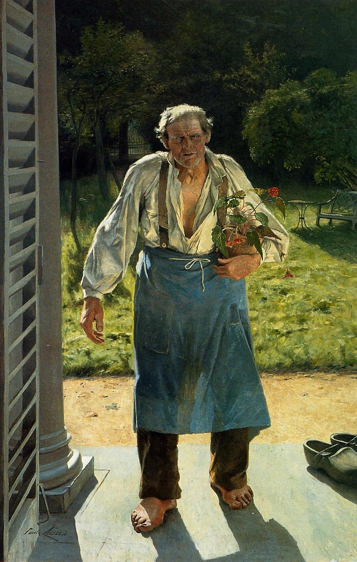 Eski Bahçıvan Le Vieux Jardinier, Oude Tuinman by Emile Claus