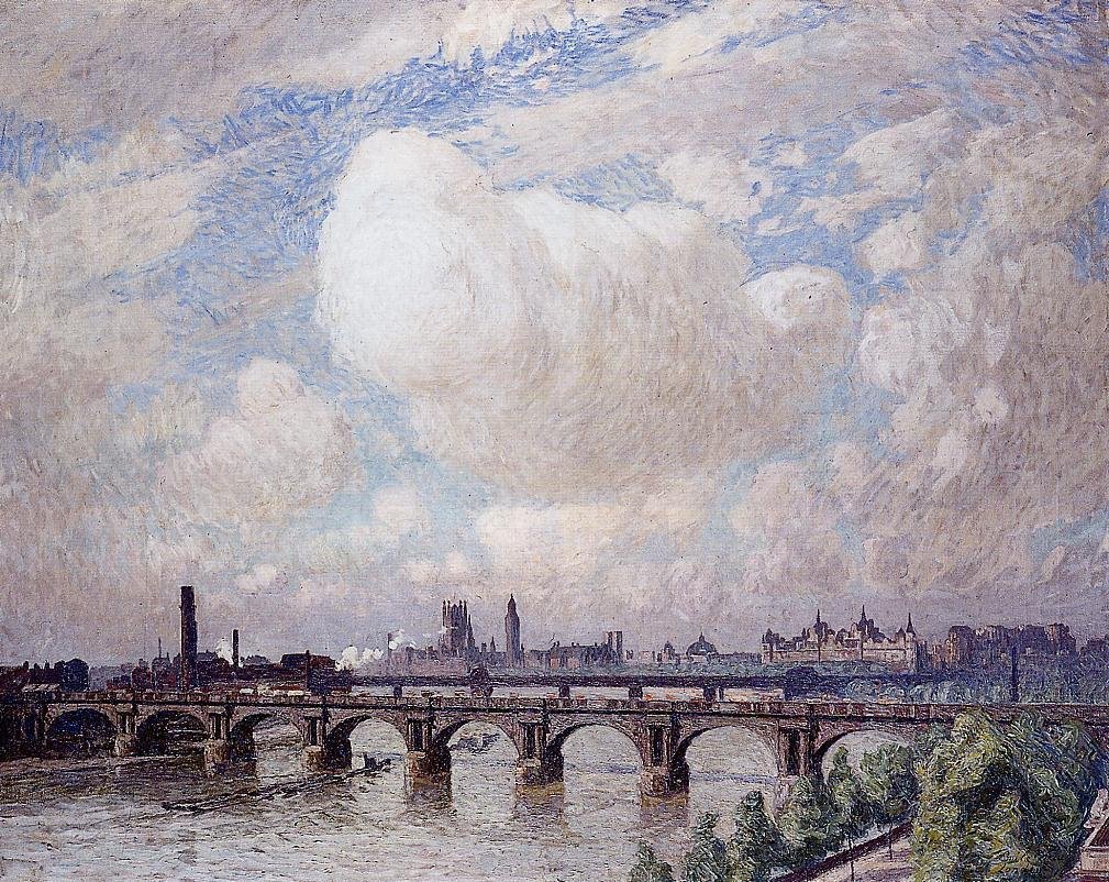 Güneşte Waterloo Köprüsü by Emile Claus