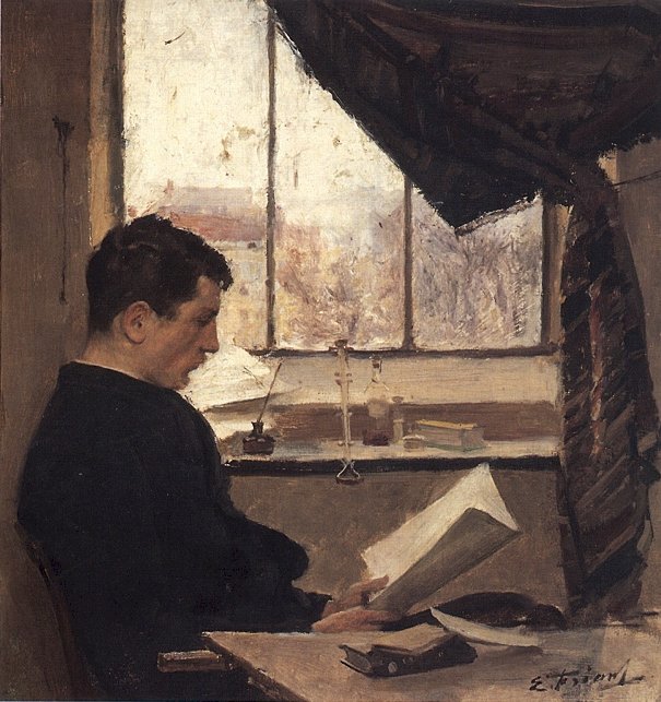 Otoportre, diyor Bir öğrenci Otoportre: n by Emile Friant