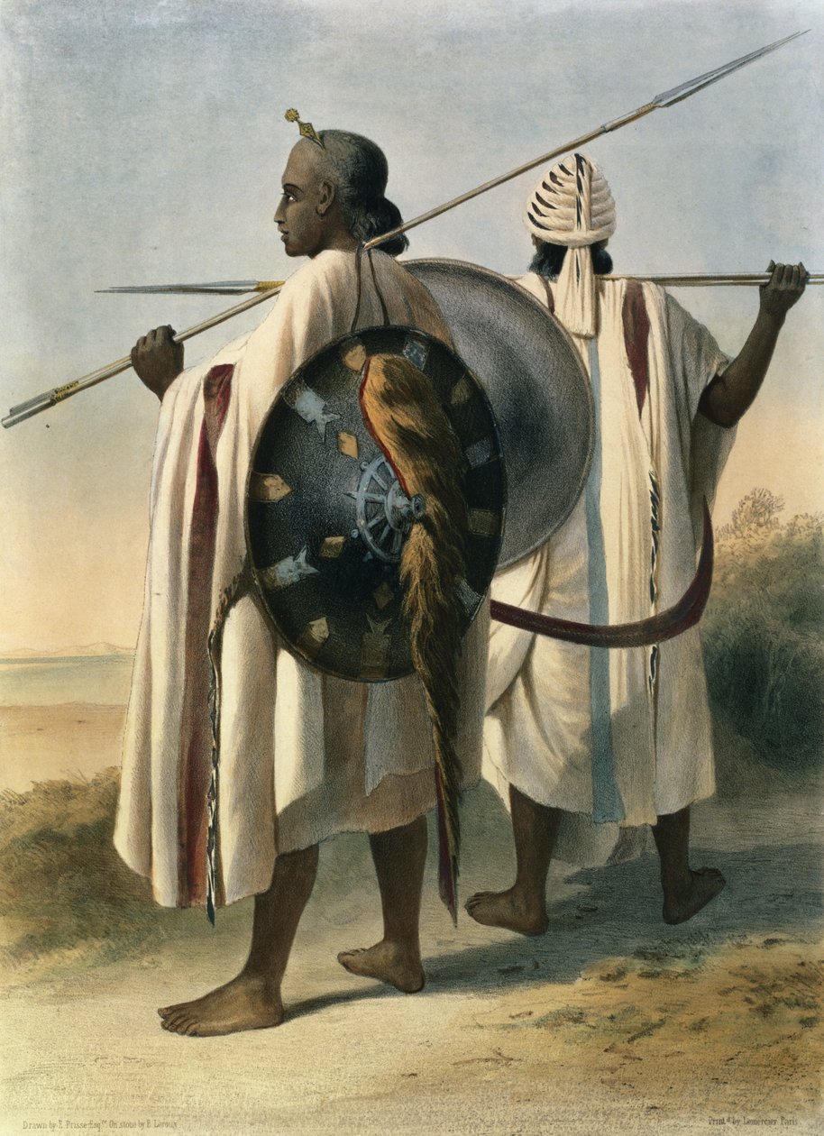 Habeş Savaşçıları, Eugene Le Roux (1807-63) pub tarafından oyulmuş 