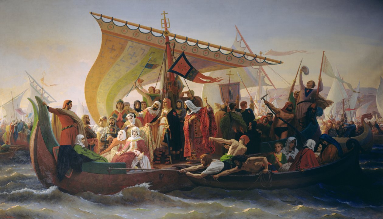 Godfrey of Bouillon (c.1060-1100) ve kardeşi Baldwin, 1097, 1854