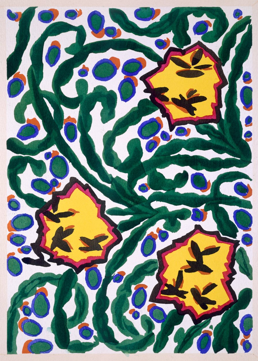 Floreal, Yeni Çizimler ve Renkler, c.1925 (renkli taş) by Émile Allain Séguy