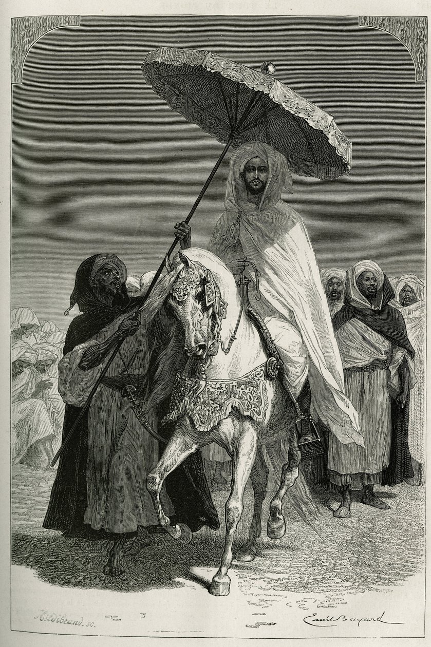 Sultan Hassan EF Fas (n. Moulay El Hassan by Emile Antoine Bayard