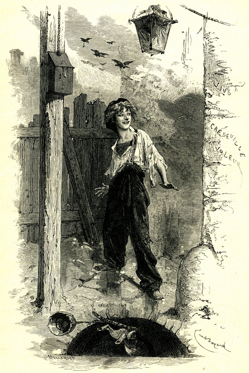 Victor Hugo: Sefiller. Gavroche, Parisli çocuk. Emile Bayard
