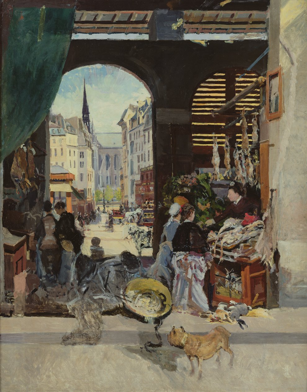 Carmes Pazarı, Rue Maubert by Emile Antoine Guillier