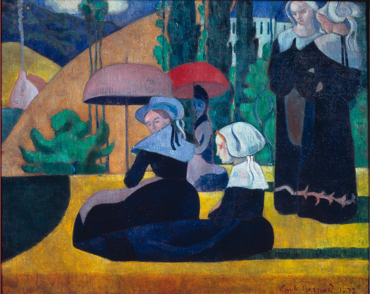 Gölgedeki Breton Kadınlar by Emile Bernard