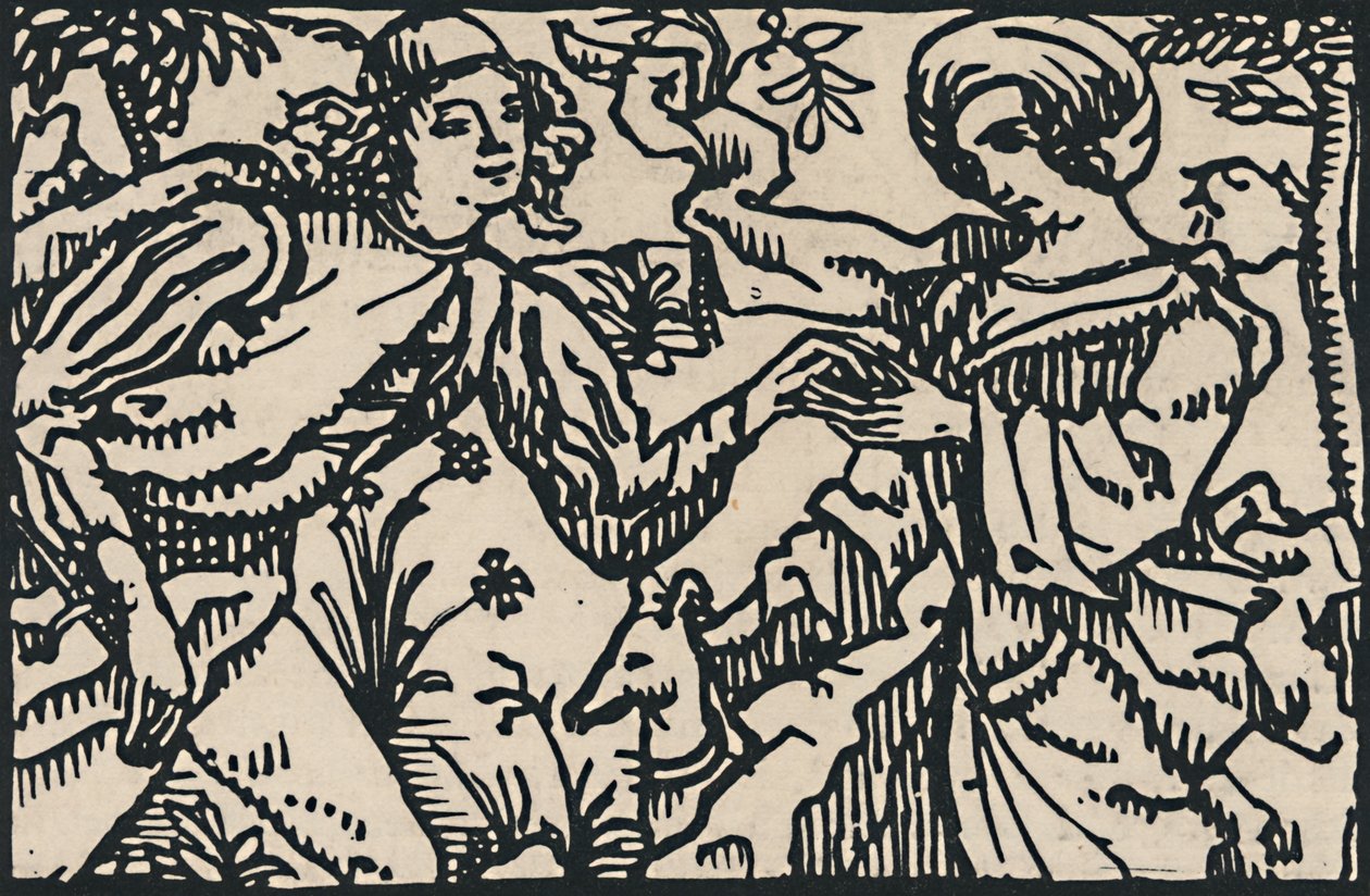 Villons Petit Testament için çizim, 1919 by Emile Bernard