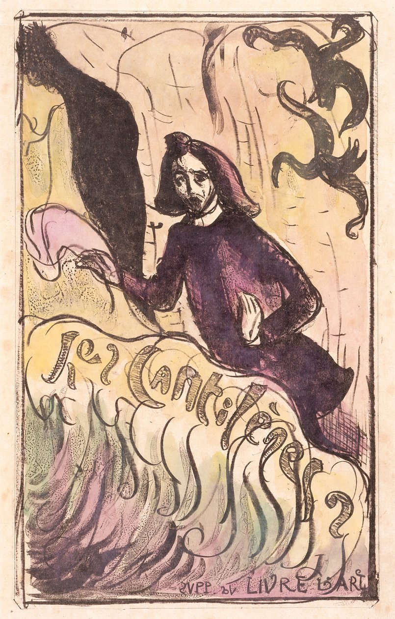 Les Cantilènes: Kapak (el boyamalı çinkograf) by Emile Bernard