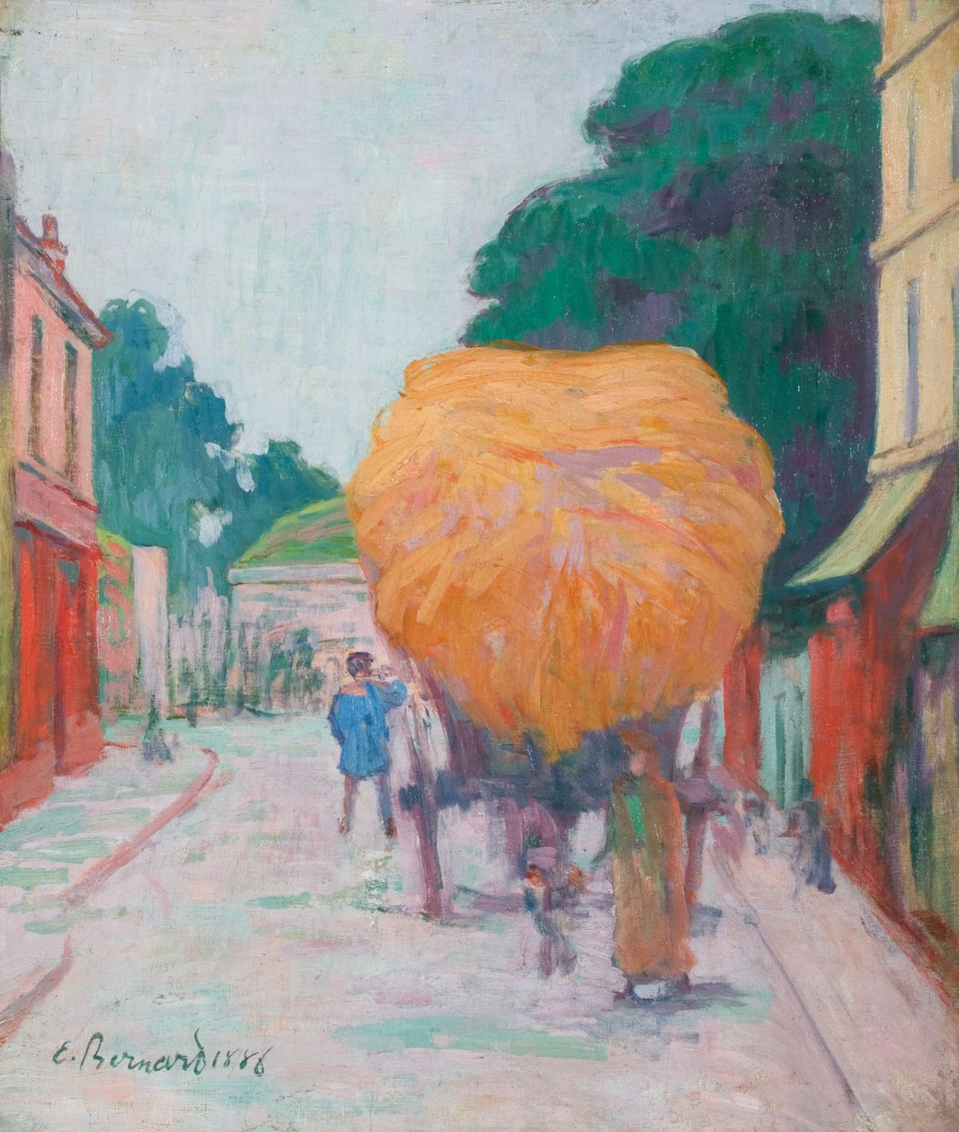 Asnieres Kapısı: Hay Arabası, 1886 by Emile Bernard