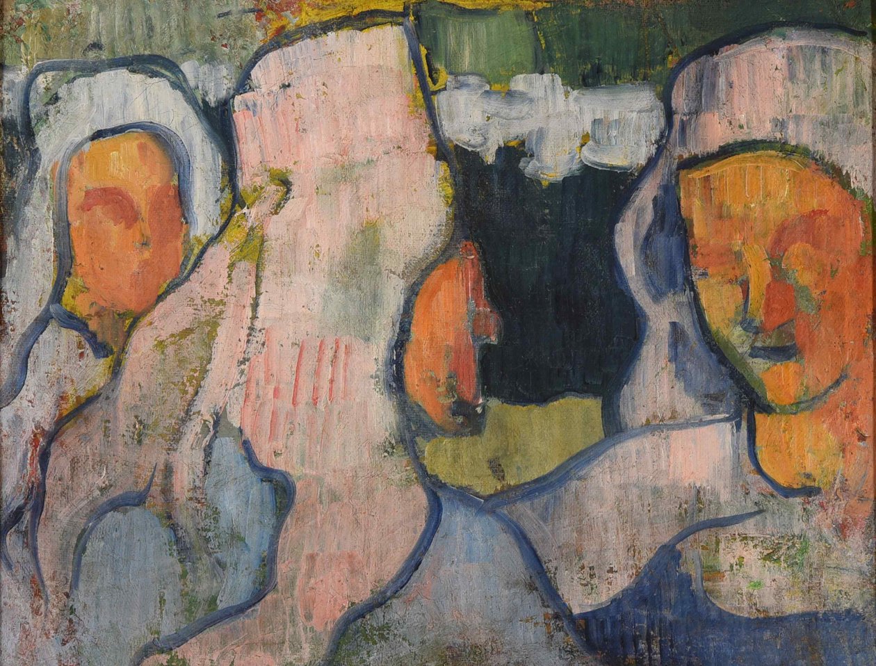 Yas başlıklı üç Breton kadın, 1888. by Emile Bernard