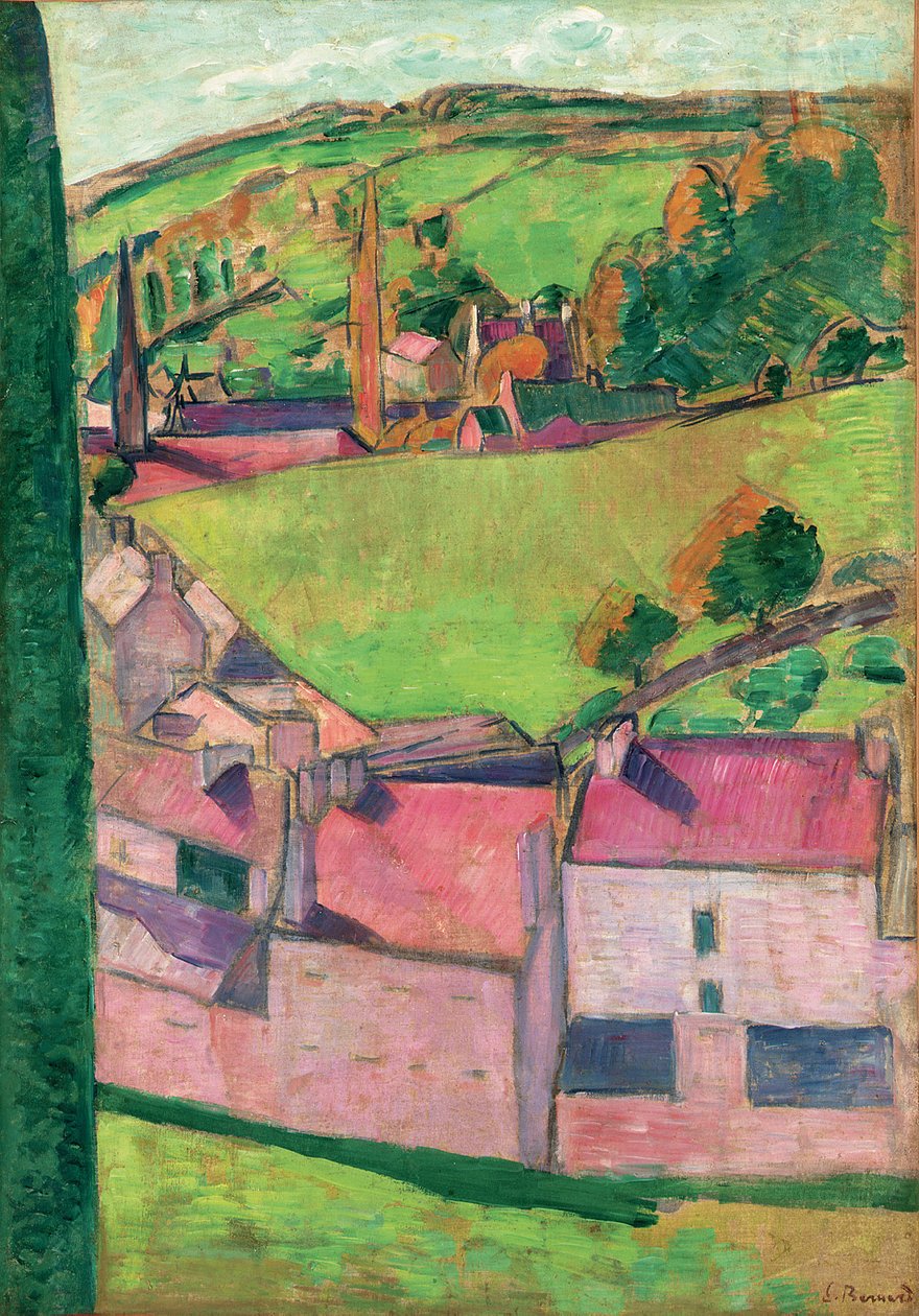 Pont-Aven manzarası by Emile Bernard