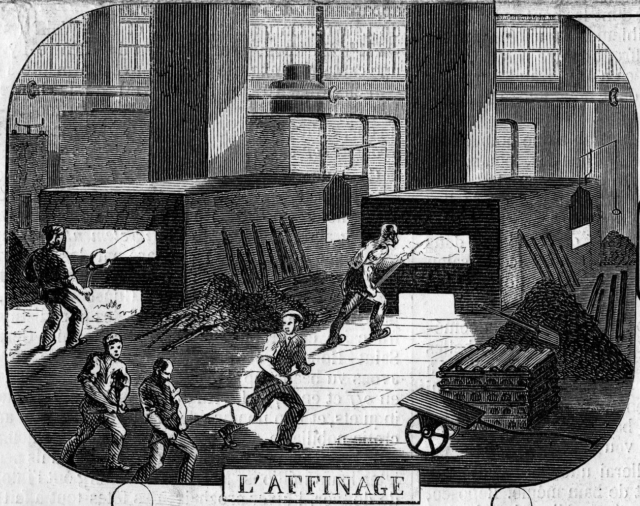 Forges de la Franche Comte: su birikintisi fırınlarıyla rafine etme. Fraisans Fabrikası, Jura (39) by Emile Bourdelin