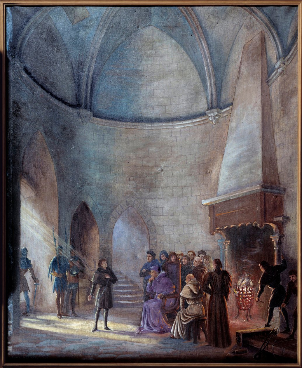 Yüz Yıl Savaşı: “” Joan of Arc (1412-1431) yargıçlar tarafından sorgulanıyor”” Emile Deshays (1875-1946) 1901. Güneş. 0,73x0,6 m Rouen, Güzel Sanatlar Müzesi Dikkat! Bu çalışmanın kullanımı, bir üçüncü taraf yetkilendirme talebine veya ek by Emile Deshays